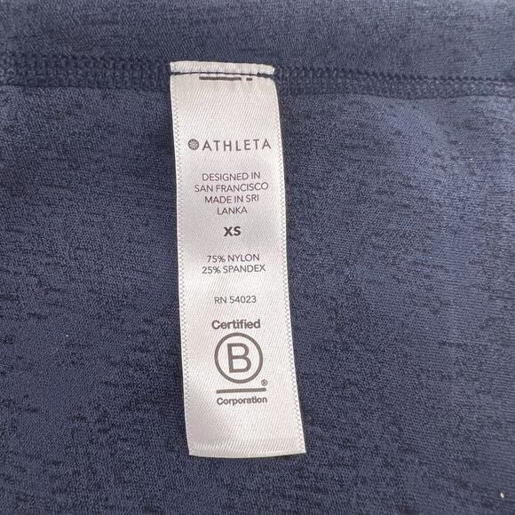 Athleta Scoop Tank Texture Blue Black Womens Xsmall Workout - Picture 5 of 7